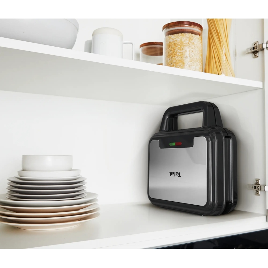 Tefal - Sandwichmaskine ULTRA COMPACT 03.01.2001 700W/230V sort/mat krom