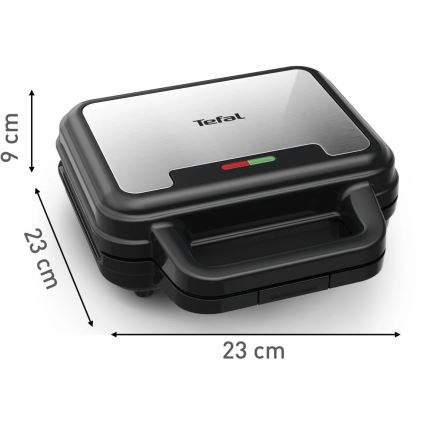 Tefal - Sandwichmaskine ULTRA COMPACT 03.01.2001 700W/230V sort/mat krom