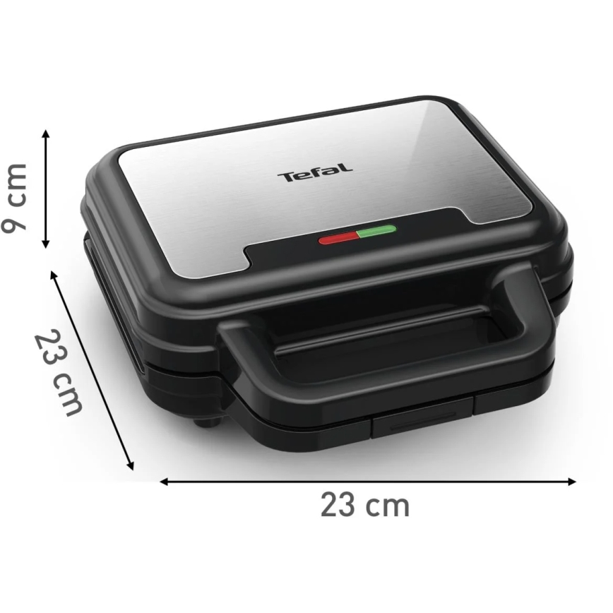 Tefal - Sandwichmaskine ULTRA COMPACT 03.01.2001 700W/230V sort/mat krom