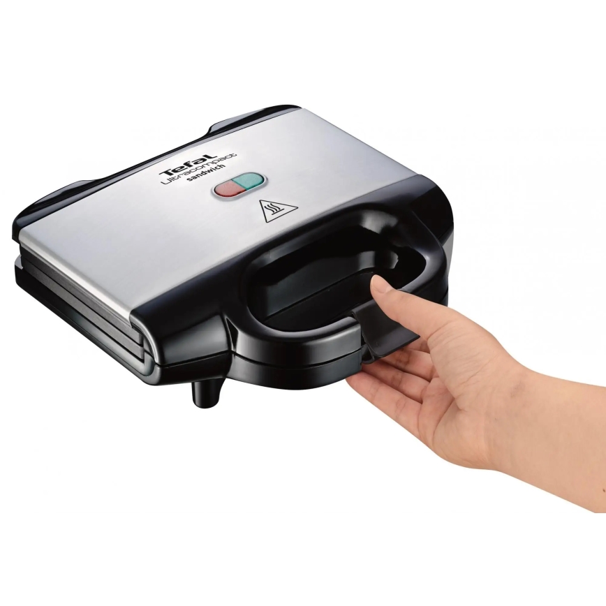 Tefal - Sandwichmaskine ULTRACOMPACT 700W/230V sort/krom