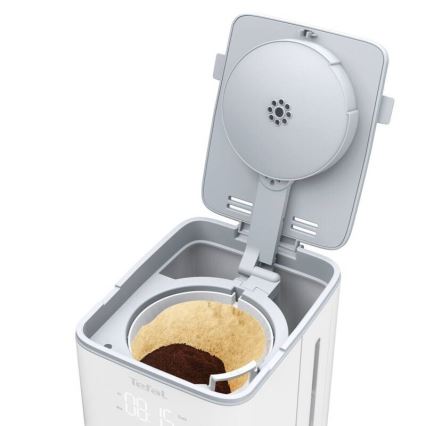 Tefal - Filterkaffemaskine med LCD-display SENSE 1000W/230V hvid