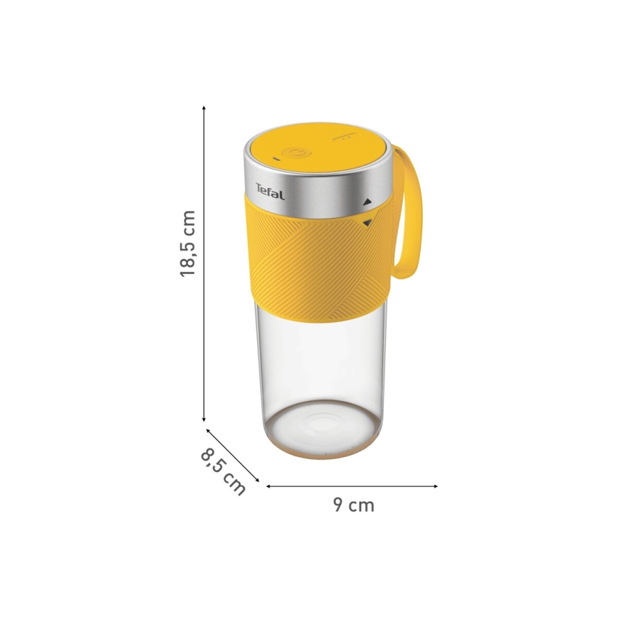 Tefal - Smoothieblender BLENDFORCE 50W/5V 1200 mAh gul