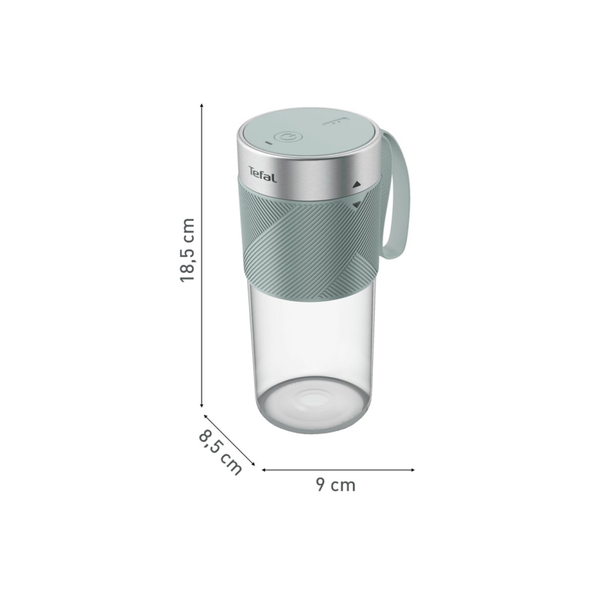 Tefal - Smoothieblender BLENDFORCE 50W/5V 1200 mAh mintgrøn