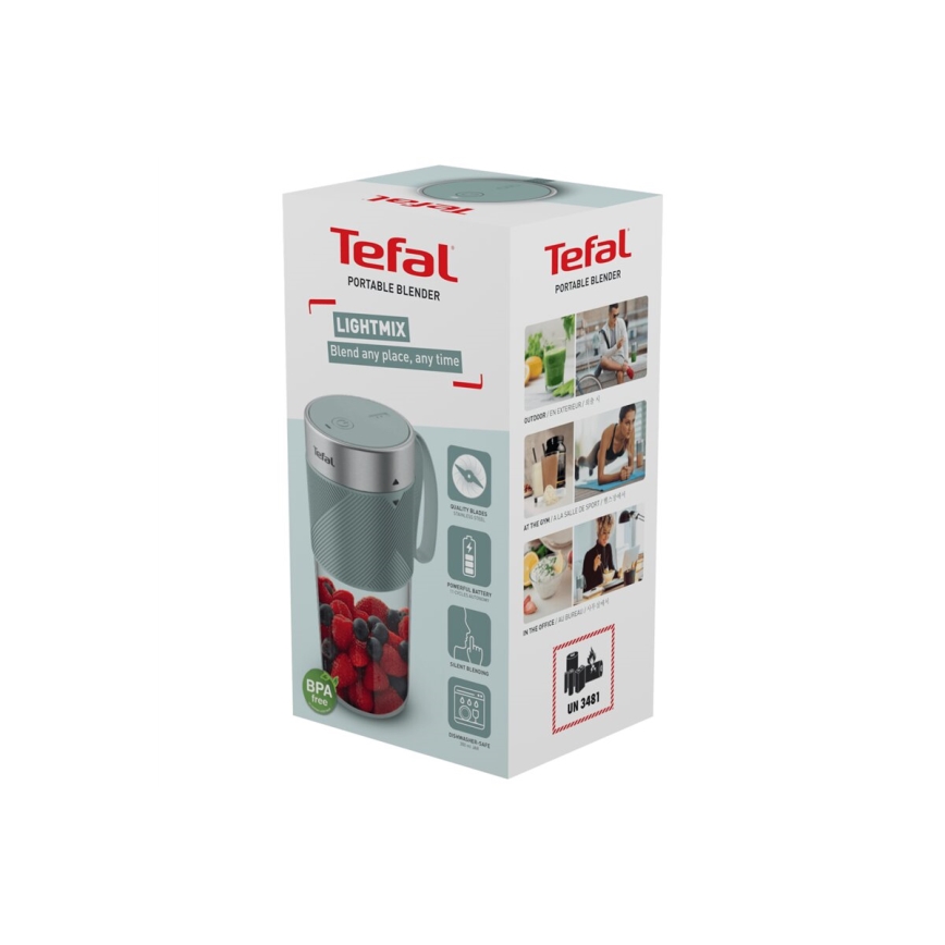 Tefal - Smoothieblender BLENDFORCE 50W/5V 1200 mAh mintgrøn