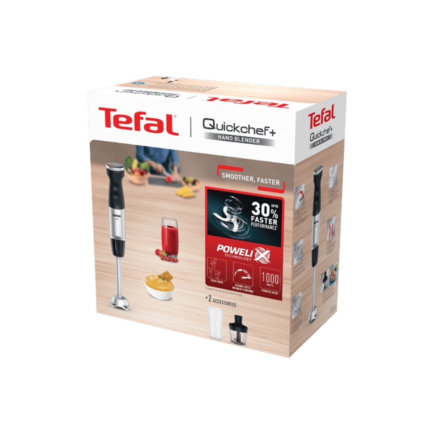 Tefal - Stavblender QUICKCHEF 1000W/230V sort