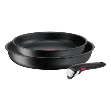 Tefal - Sæt med 3 pander INGENIO BLACK STONE