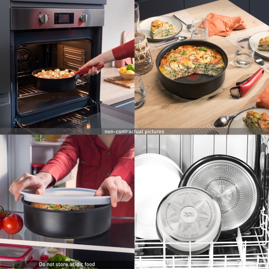 Tefal - Sæt med 3 pander INGENIO INTENS' CERAM