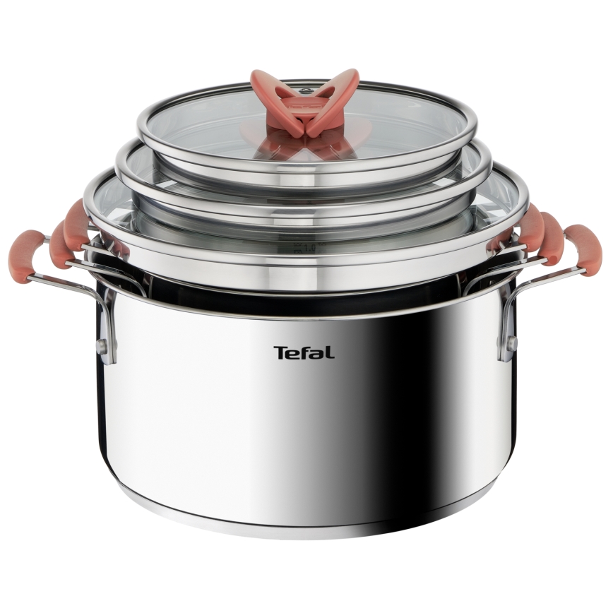 Tefal - Sæt med 6 gryder OPTI'SPACE
