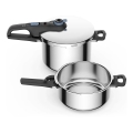 Tefal - Sæt trykkogere 4/6 l SECURE TRENDY i rustfrit stål