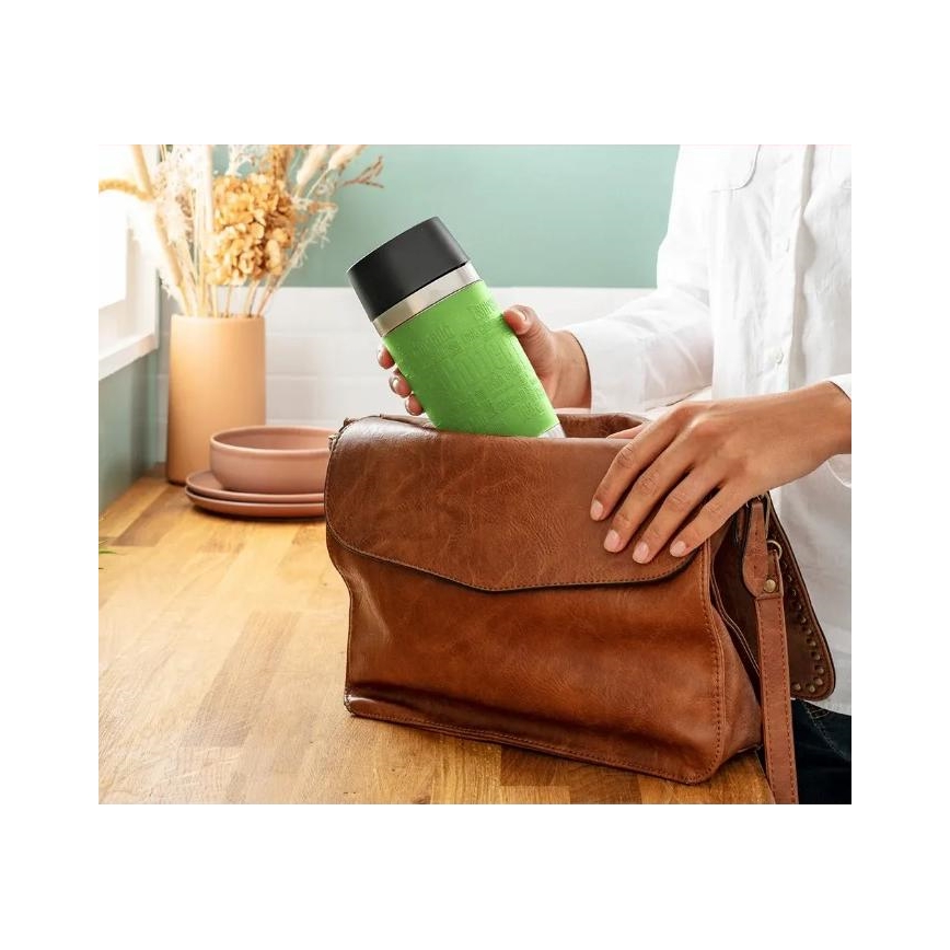 Tefal - Termokrus 360 ml TRAVEL MUG rustfri/grøn