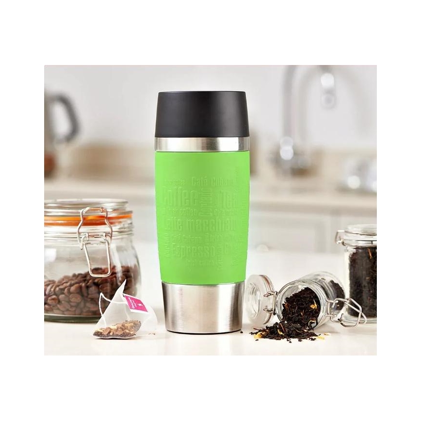 Tefal - Termokrus 360 ml TRAVEL MUG rustfri/grøn