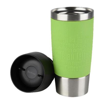 Tefal - Termokrus 360 ml TRAVEL MUG rustfri/grøn