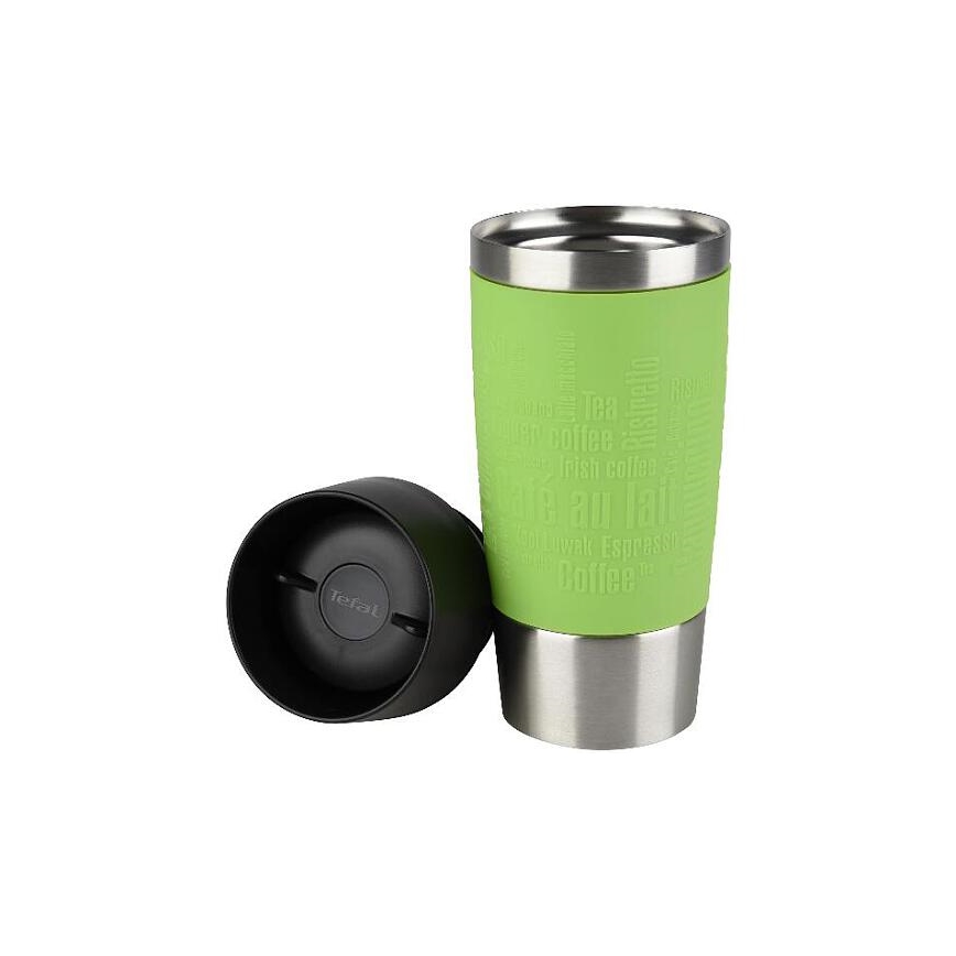 Tefal - Termokrus 360 ml TRAVEL MUG rustfri/grøn