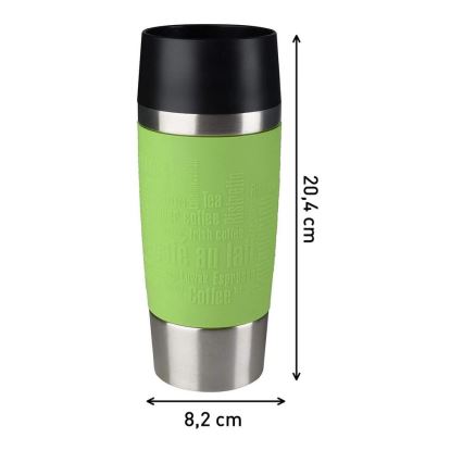 Tefal - Termokrus 360 ml TRAVEL MUG rustfri/grøn