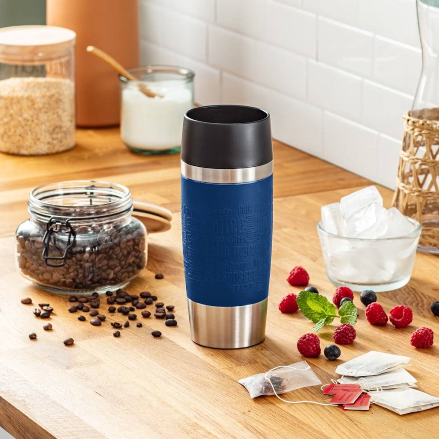 Tefal - Termokrus 360 ml TRAVEL MUG rustfri/mørkeblå