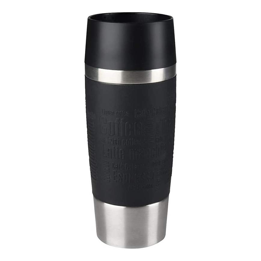 Tefal - Termokrus 360 ml TRAVEL MUG rustfri/sort