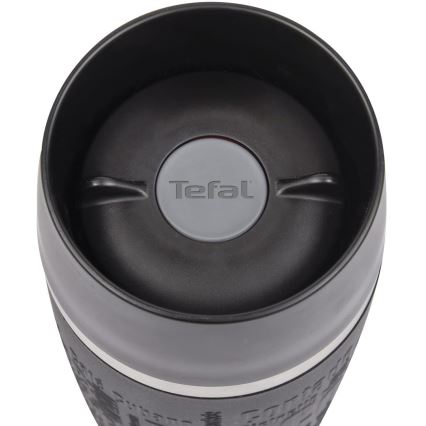 Tefal - Termokrus 360 ml TRAVEL MUG rustfri/sort