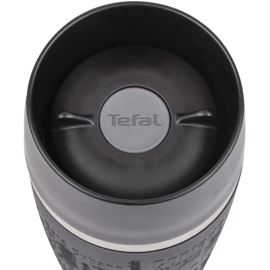 Tefal - Termokrus 360 ml TRAVEL MUG rustfri/sort