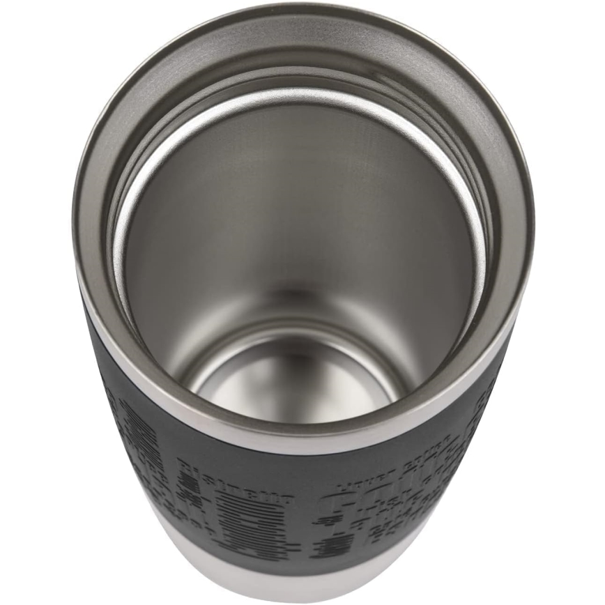 Tefal - Termokrus 360 ml TRAVEL MUG rustfri/sort