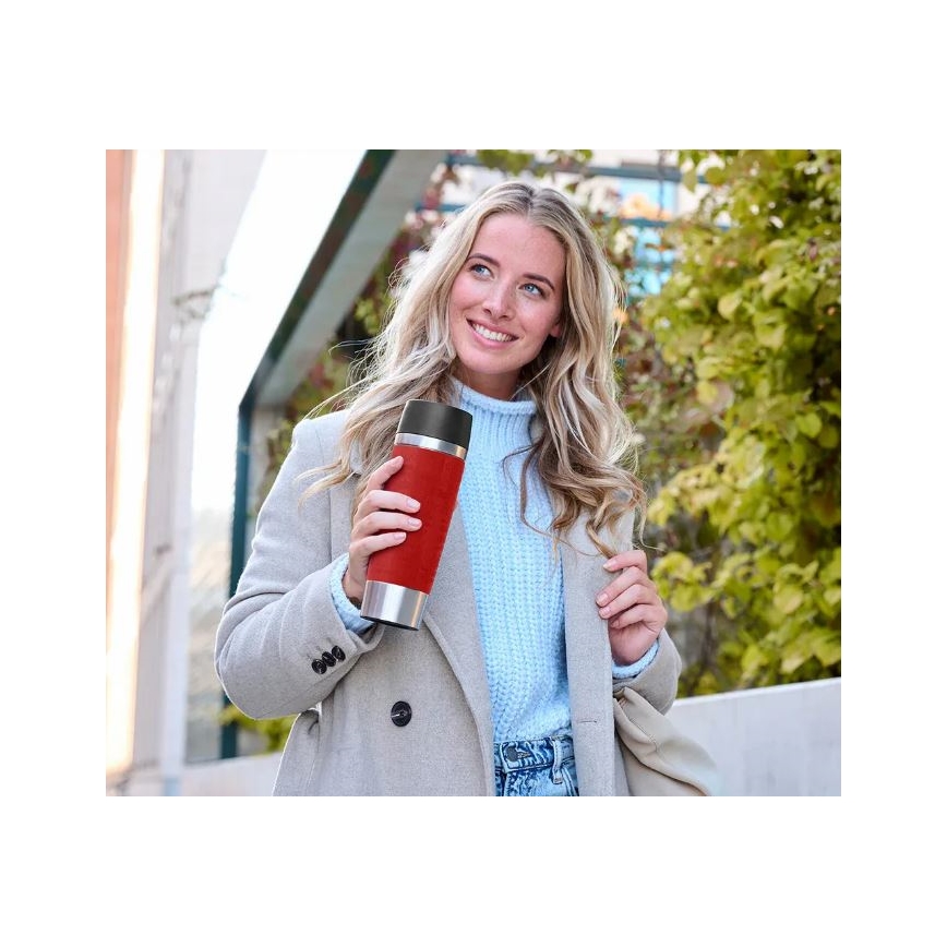 Tefal - Termokrus 500 ml TRAVEL MUG rustfri/rød