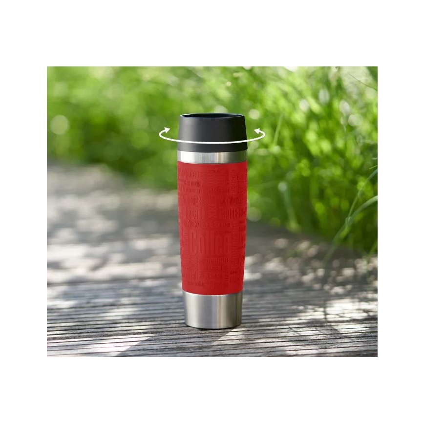 Tefal - Termokrus 500 ml TRAVEL MUG rustfri/rød