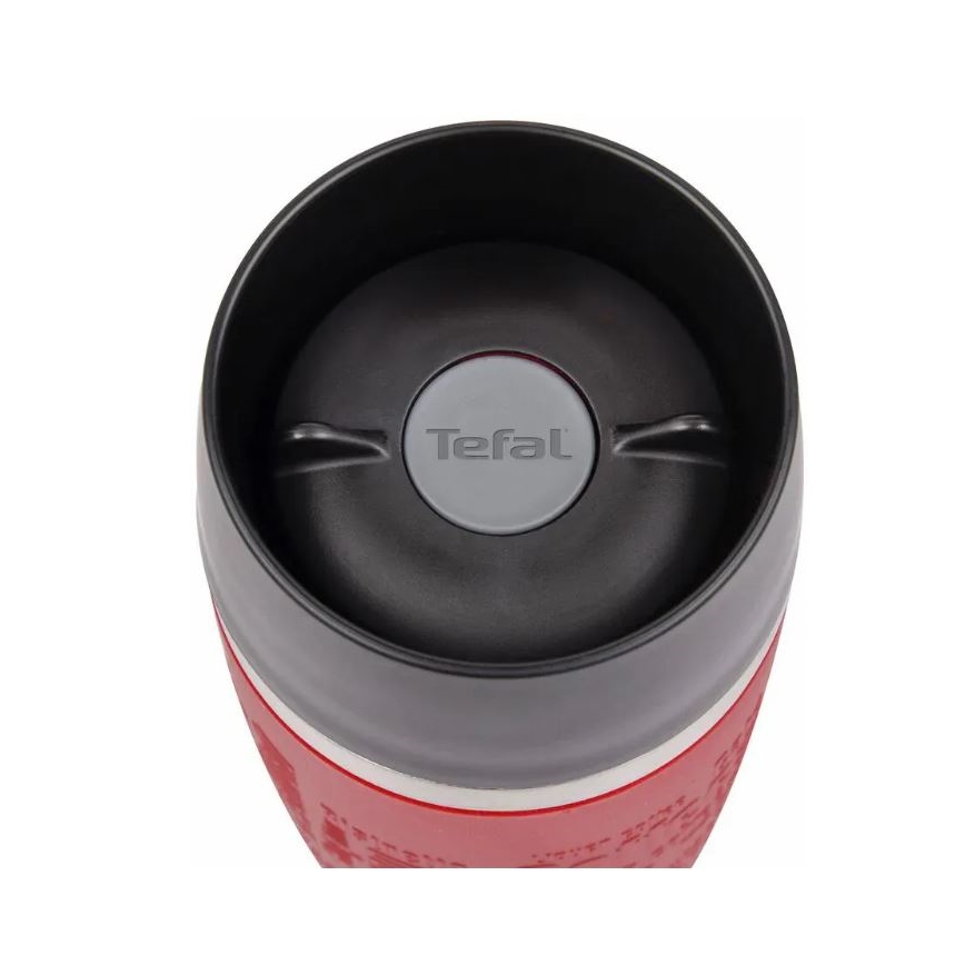 Tefal - Termokrus 500 ml TRAVEL MUG rustfri/rød
