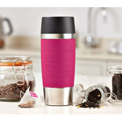 Tefal - Rejsekrus 360 ml TRAVEL MUG rustfrit stål/lyserød