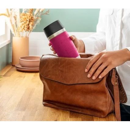 Tefal - Rejsekrus 360 ml TRAVEL MUG rustfrit stål/lyserød