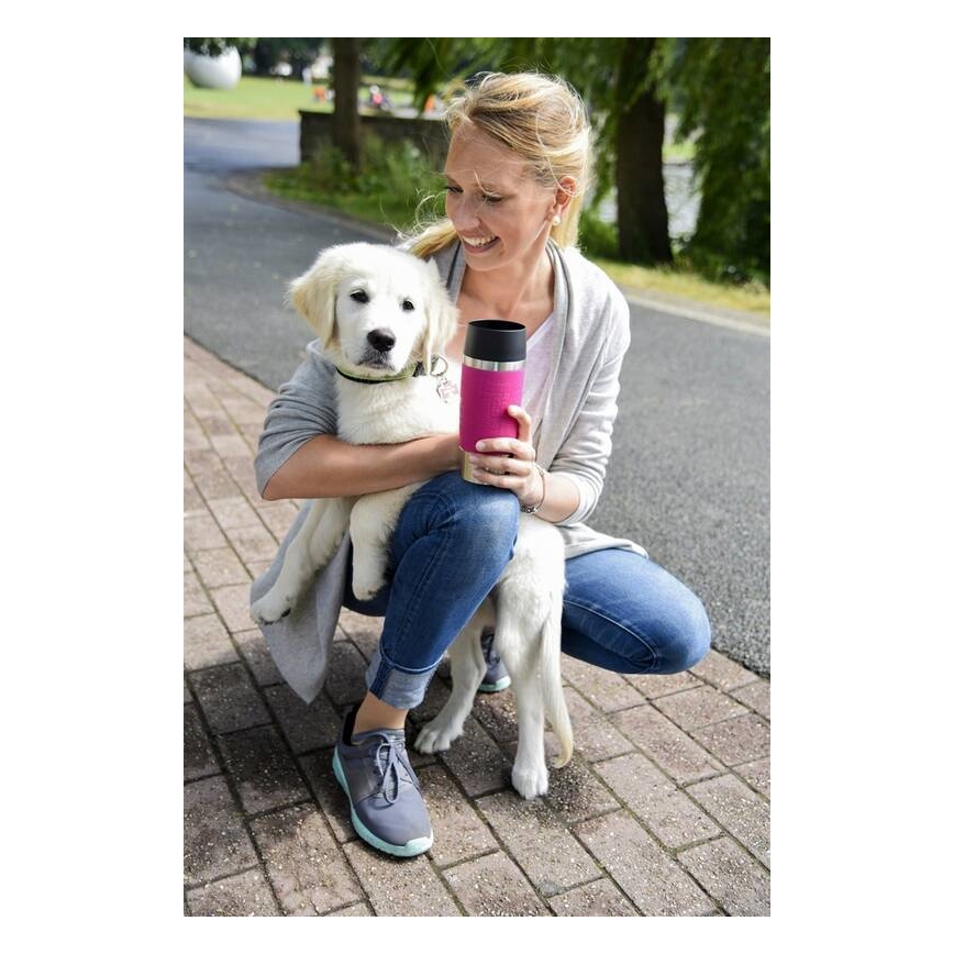 Tefal - Rejsekrus 360 ml TRAVEL MUG rustfrit stål/lyserød