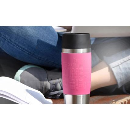 Tefal - Rejsekrus 360 ml TRAVEL MUG rustfrit stål/lyserød