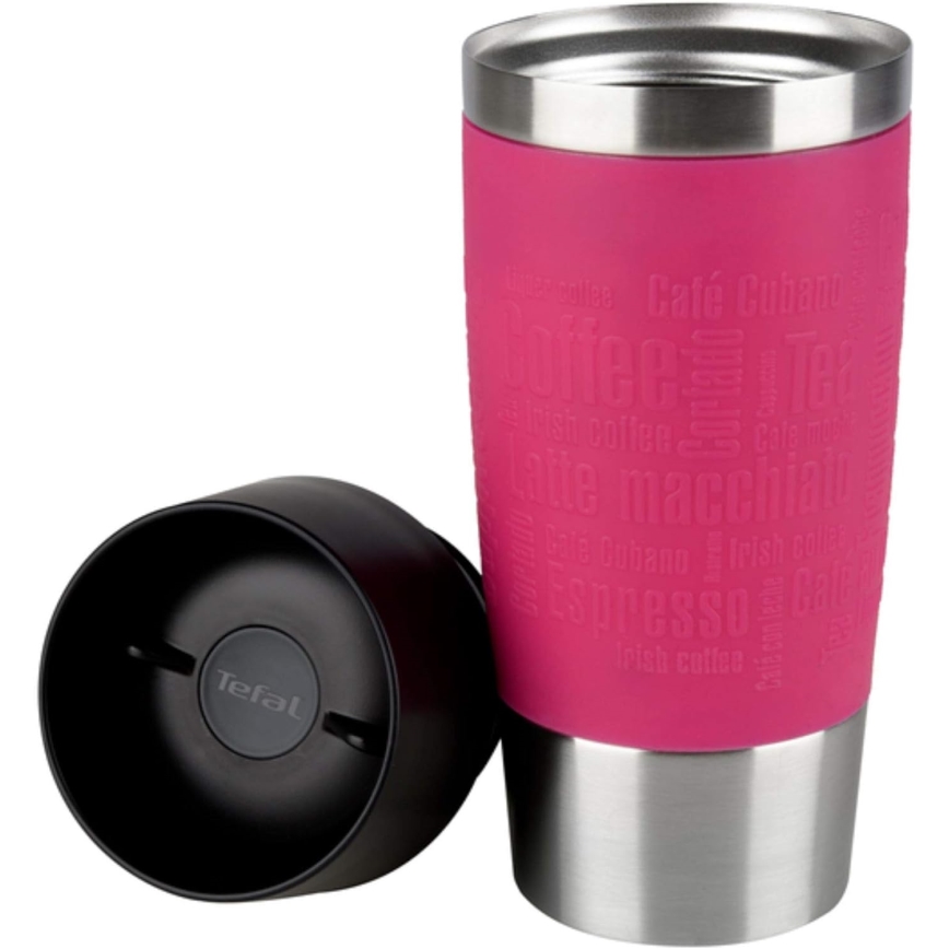 Tefal - Rejsekrus 360 ml TRAVEL MUG rustfrit stål/lyserød