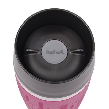 Tefal - Rejsekrus 360 ml TRAVEL MUG rustfrit stål/lyserød