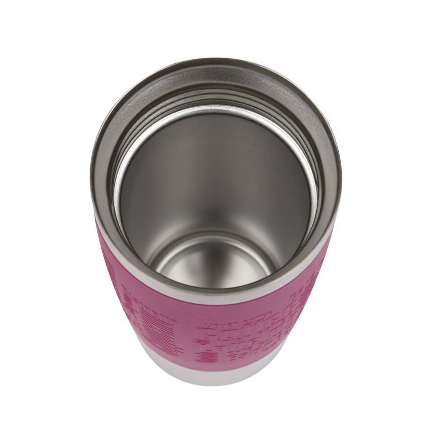 Tefal - Rejsekrus 360 ml TRAVEL MUG rustfrit stål/lyserød