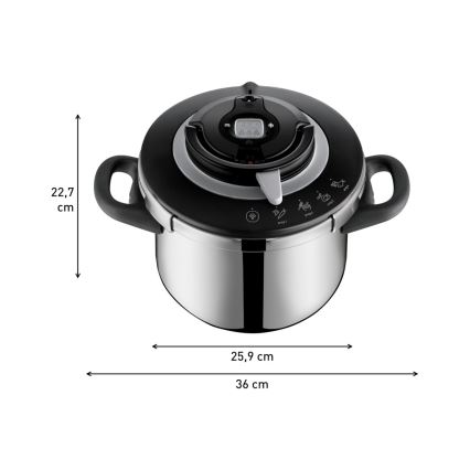 Tefal - Trykkoger 6 l CLIPSO+ CHEF rustfrit stål
