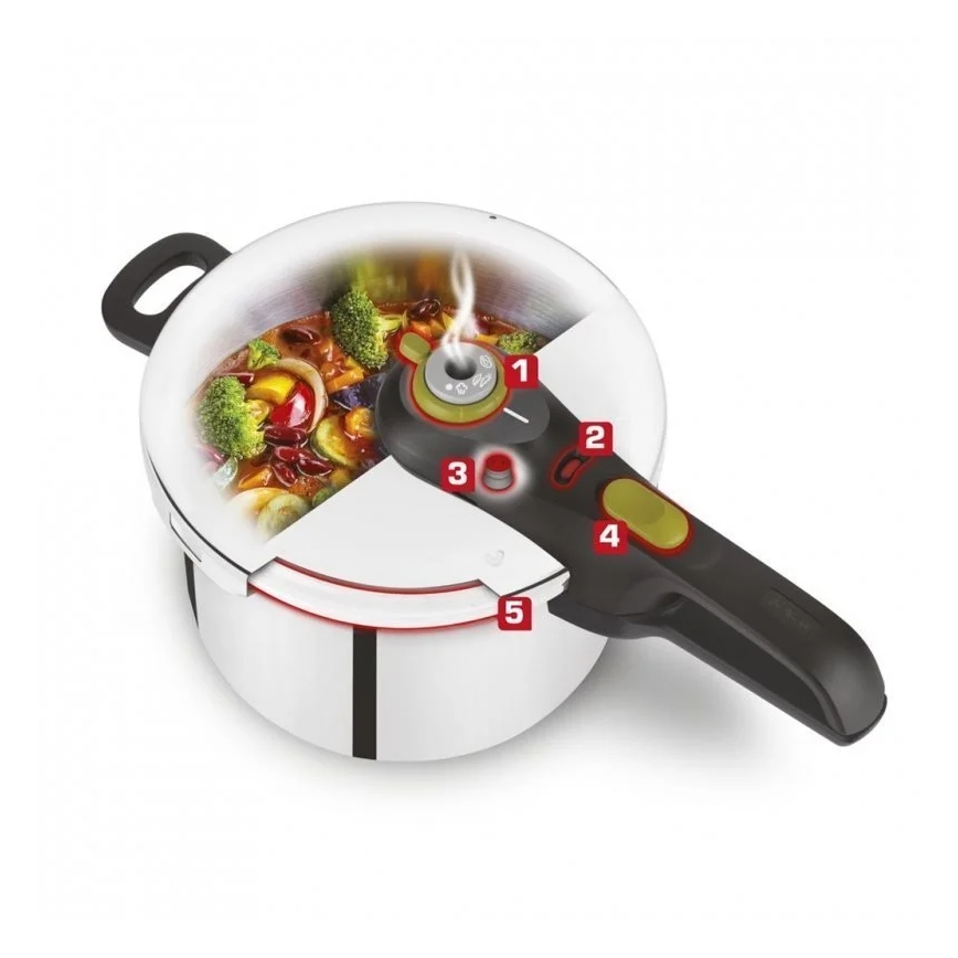 Tefal - Trykkoger 8 l SECURE 5 NEO rustfri