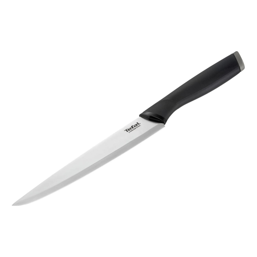 Tefal - Udskæringskniv rustfrit stål COMFORT 20 cm skinnende krom/sort