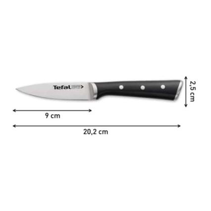 Tefal - Udskæringskniv rustfrit stål ICE FORCE 9 cm skinnende krom/sort