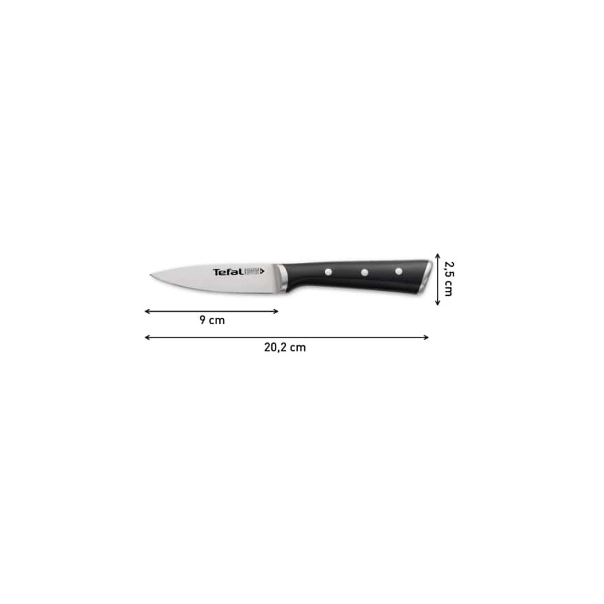 Tefal - Udskæringskniv rustfrit stål ICE FORCE 9 cm skinnende krom/sort