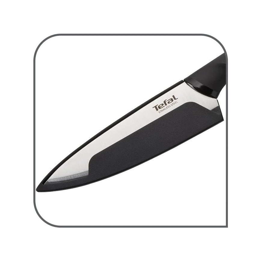 Tefal - Universal kniv rustfrit stål COMFORT 12 cm skinnende krom/sort