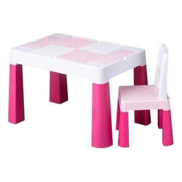 TEGA BABY - Børnebord med stol rosa/hvid