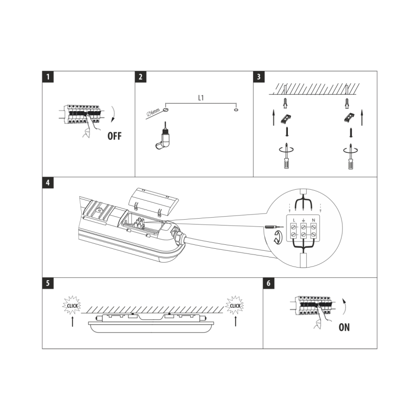 Teknisk LED-rørarmatur LED/18W/230V 4200K 60 cm IP65