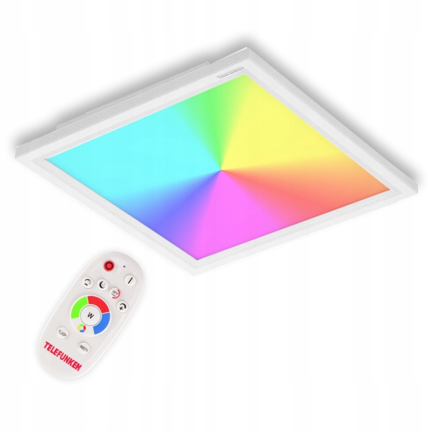 Telefunken 301506TF - LED panel m. RGBW-farver dæmpbart LED/18W/230V 4000K + fjernbetjening