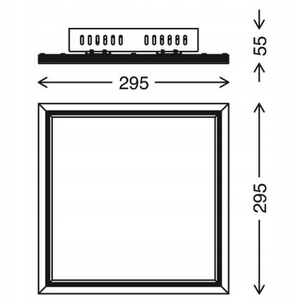 Telefunken 301506TF - LED panel m. RGBW-farver dæmpbart LED/18W/230V 4000K + fjernbetjening