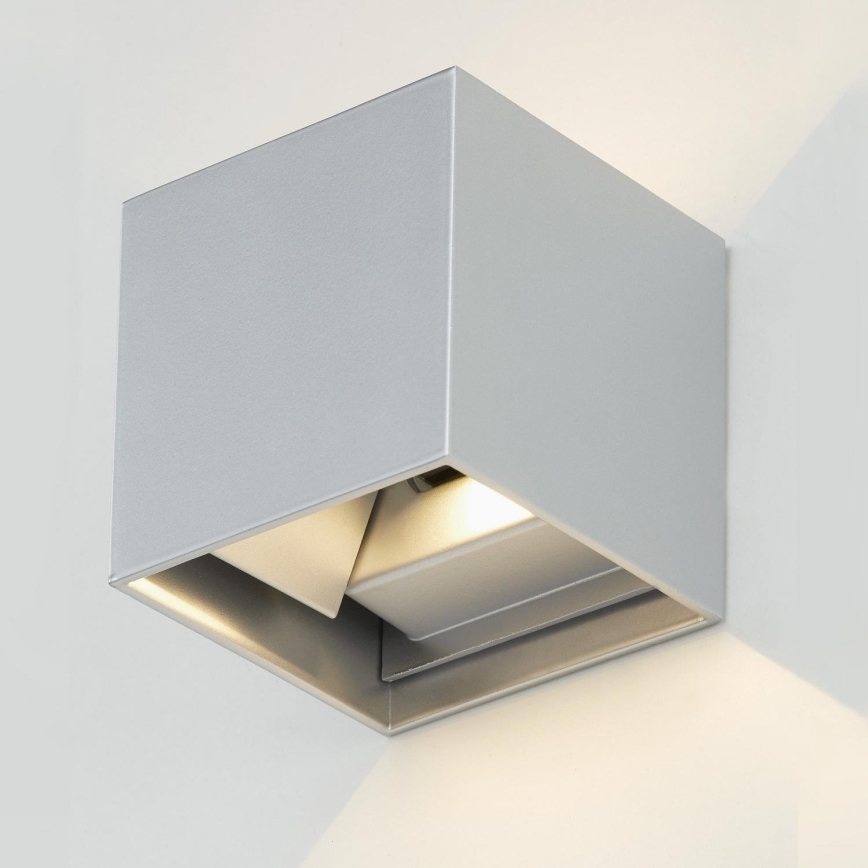 Telefunken 303404TF - LED udendørs væglampe LED/7W/230V IP44 sølvfarvet