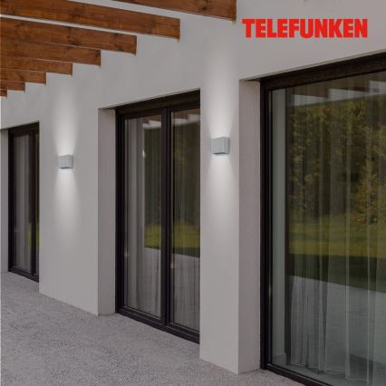 Telefunken 303404TF - LED udendørs væglampe LED/7W/230V IP44 sølvfarvet