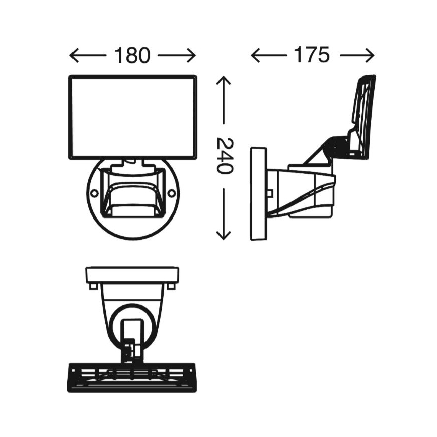 Telefunken 304504TF - LED Væghængt projektør LED/16W/230V IP44