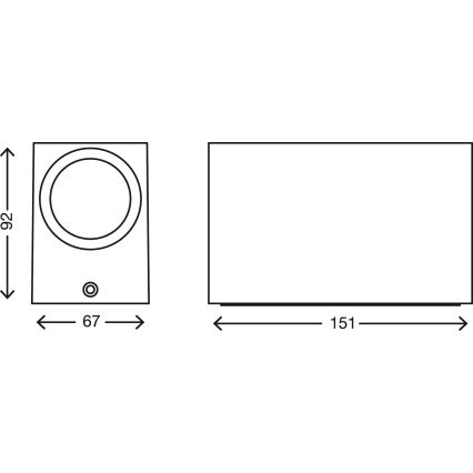 Telefunken 307004TF - Udendørs LED væglampe 2xGU10/5W/230V IP44 sølvfarvet