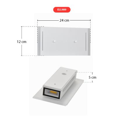 Telefunken 307706TF - Udendørs LED væglampe 2xLED/3W/230V IP44 hvid