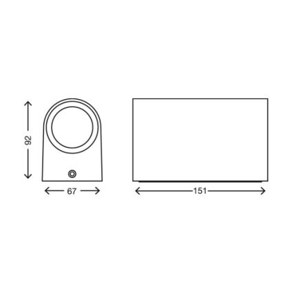 Telefunken 308006TF - Udendørs LED væglampe 2xGU10/5W/230V IP44