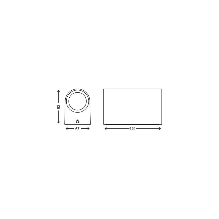 Telefunken 308006TF - Udendørs LED væglampe 2xGU10/5W/230V IP44